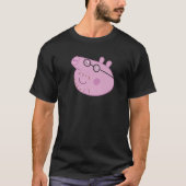Peppa Pig Happy Daddy Pig Big Face Premium  Tシャツ (正面)