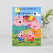Peppa Pig Valentine Card for Class, Personalized シーズンカード (スタンド正面)