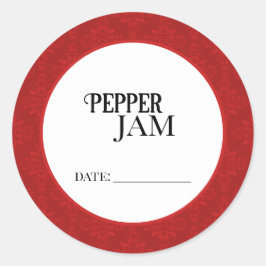 Pepper Jam Canning Lid Labels ラウンドシール