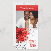 Pepper Poppies写真ありがとう赤 サンキューカード (正面)