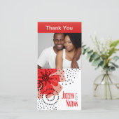 Pepper Poppies写真ありがとう赤 サンキューカード (スタンド正面)