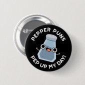 Pepper Puns私の日の食べおもしろい物プンダークBG 缶バッジ (正面&裏面)