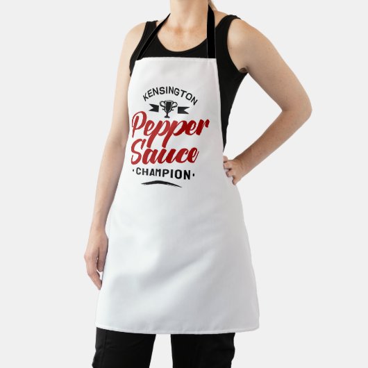 PEPPER SAUCE CHAMPION White エプロン (インサイチュ)