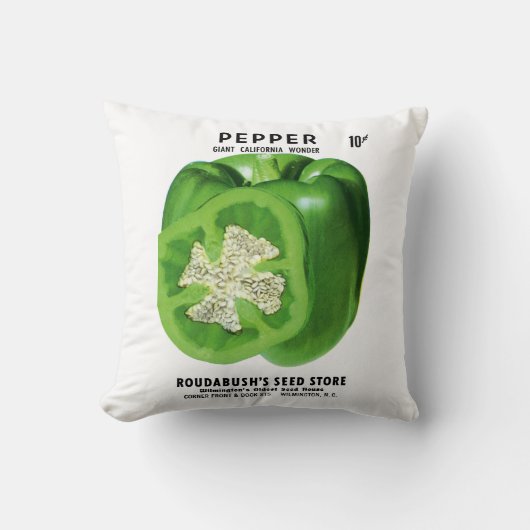 Pepper Seedパケットラベル クッション (正面)