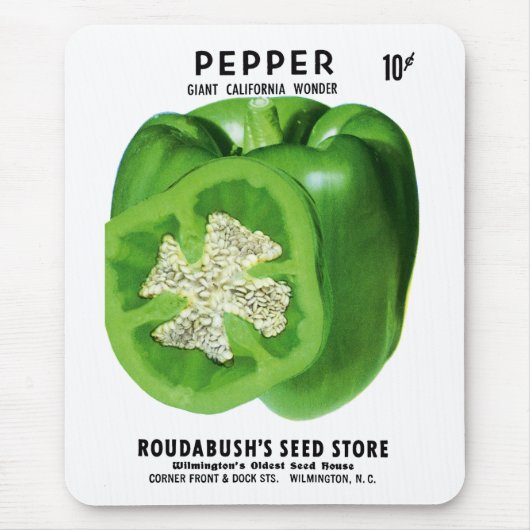Pepper Seedパケットラベル マウスパッド (正面)