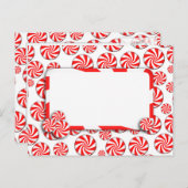 Peppermint Candy背景(取り外し可能ラベル付) ポストカード (正面/裏面)