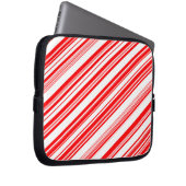 Peppermint Candy Cane Stripes Xmas Electronics Bag ラップトップスリーブ (正面右)