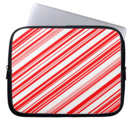 Peppermint Candy Cane Stripes Xmas Electronics Bag ラップトップスリーブ