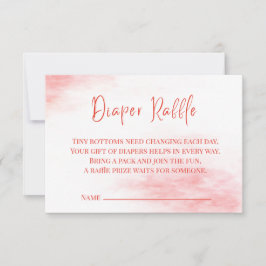Peppermint Candy Diaper Raffle Card | Red Watercol サンキューカード