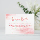 Peppermint Candy Diaper Raffle Card | Red Watercol サンキューカード (スタンド正面)