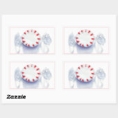 PEPPERMINT CANDY RECTANGLEスタンプ 長方形シール (シート)