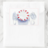 PEPPERMINT CANDY RECTANGLEスタンプ 長方形シール (バッグ)