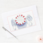 PEPPERMINT CANDY RECTANGLEスタンプ 長方形シール (封筒)