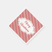 Peppermint candy stripe personalized スタンダードカクテルナプキン (角)