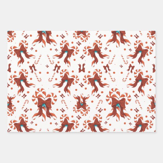 Peppermint Charm ラッピングペーパーシート (正面)