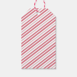 Peppermint Christmas Candy Cane Stripes ギフトタグ