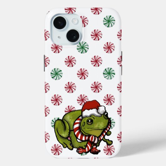 Peppermint Christmas Frog Case-Mate iPhone case Case-Mate iPhoneケース (裏面)