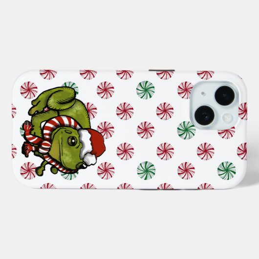 Peppermint Christmas Frog Case-Mate iPhone case Case-Mate iPhoneケース (裏面 (横))