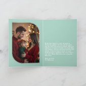 Peppermint Cream Fun Retro Christmas Photos シーズンカード (内部)