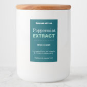 Peppermint Extract Modern Label Sticker VLL1rt フードラベル (正面)