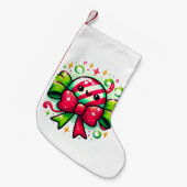 Peppermint Joy: Holiday Candy Character スモールクリスマスストッキング (正面 (吊り時))