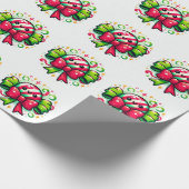 Peppermint Joy: Holiday Candy Character ラッピングペーパー (角)