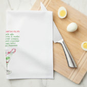 Peppermint Martini Illustration Holiday  キッチンタオル (四つ折り)