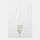 Peppermint Martini Illustration Holiday  キッチンタオル (縦)