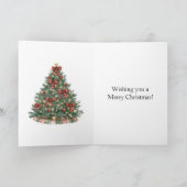 Peppermint Red Stripes Christmas  カード (内部)