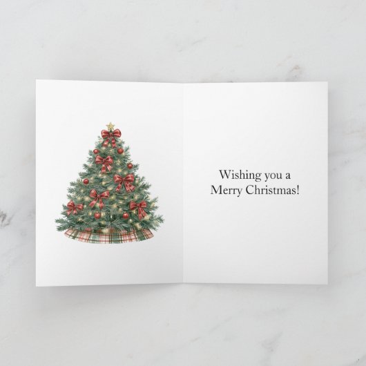 Peppermint Red Stripes Christmas  カード (内部)