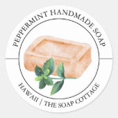 Peppermint Soap label ラウンドシール (正面)