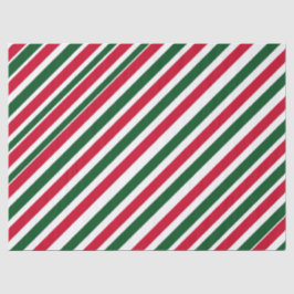 Peppermint Stick Stripes in Red, Green, and White 薄葉紙