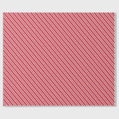 Peppermint Stripe Red and White Classic Christmas ラッピングペーパー (フラット)