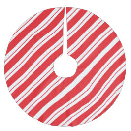 Peppermint Stripes Christmas Candy Cane  ブラッシュドポリエステルツリースカート