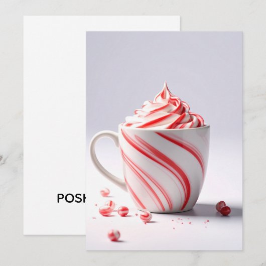 Peppermint Swirl Mug-Blank Card シーズンカード (正面/裏面)