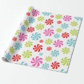 Peppermint Swirl Pattern – Colorful Candy Design ラッピングペーパー (アンロールド)