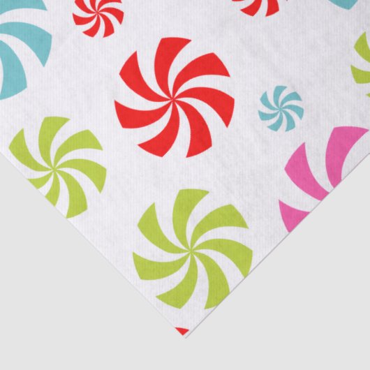 Peppermint Swirl Pattern – Colorful Candy Design 薄葉紙 (詳細)