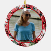 Peppermint Wreath ANY Photo セラミックオーナメント (裏面)