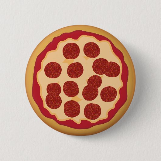 Pepperoniのピザ 缶バッジ (正面)