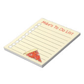 Pepperoniパーソナライズされたピザスライスを行うリスト ノートパッド (回転)