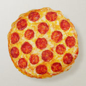 pepperoniピザ円形の装飾用クッション ラウンドクッション (裏面)