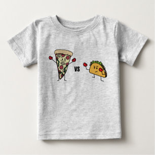 Pepperoniピザ対タコス: メキシコ人対イタリア語 ベビーTシャツ