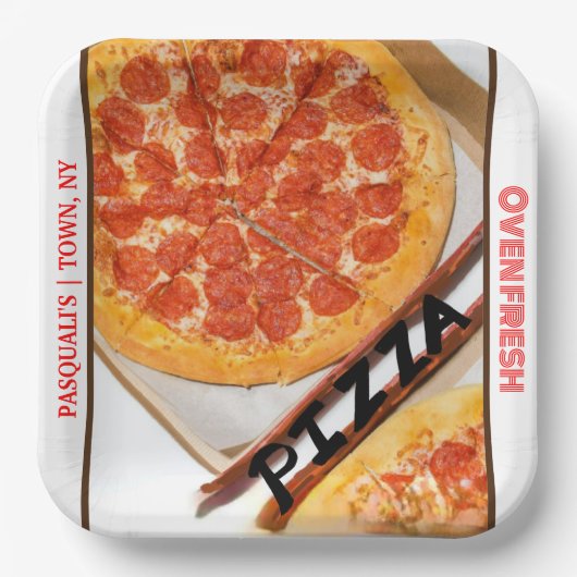 Pepperoni Cheese Pizza Restaurant NAME  ペーパープレート (正面)