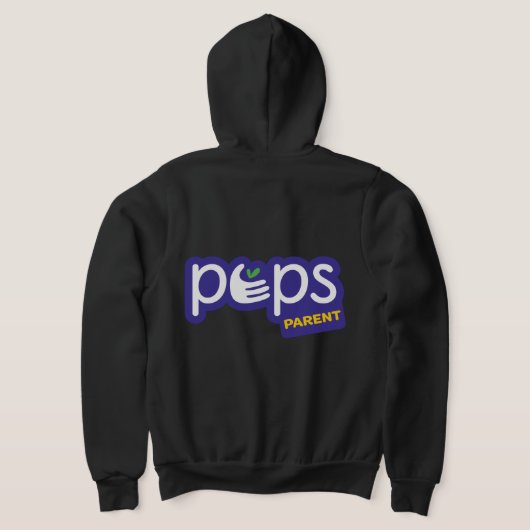PEPS保護者 - 大人用ジップアップパーカー（ユニセックス） パーカ (レイダウン裏面)