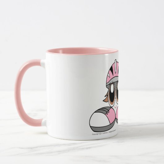 Peqeのサイクリストの女の子 マグカップ (左)