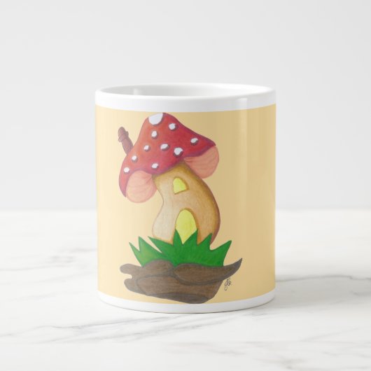 Pequena Casa de Cogumelo Caneca ジャンボコーヒーマグカップ (正面)