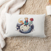 Pequeno Príncipe sentado na lua ランバークッション (ブランケット)