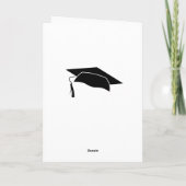 Per aspera ad astraラテン引用文ハット卒業 カード (裏面)