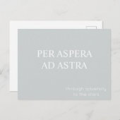 Per Aspera Ad Astraラテン引用文ポストカード – グレー ポストカード (正面/裏面)