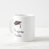 Per aspera ad astra ラテン語 引用符 スクリプト  コーヒーマグカップ (正面左)